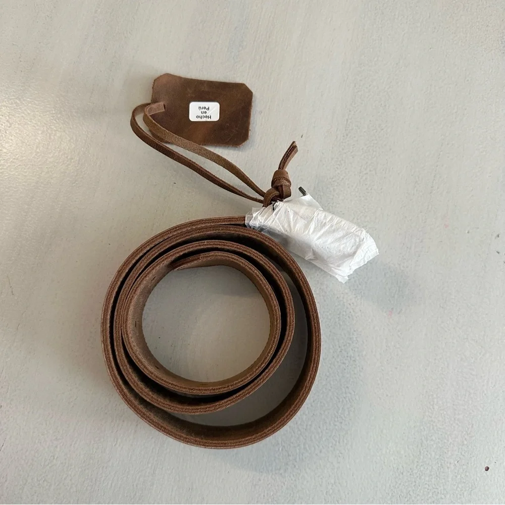 Nisolo Men’s Leather Owen Belt in Tobacco Brown Sz M NWT